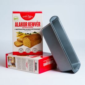   BIO Alakor világos kenyérsütő keverék, tapadásmentes fém kenyérsütő formával, piskótafüles dobozban
