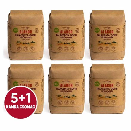  Alakor palacsinta/gofri sütőkeverék, teljes őrlésű, Kamra Csomag 5+1 BIO